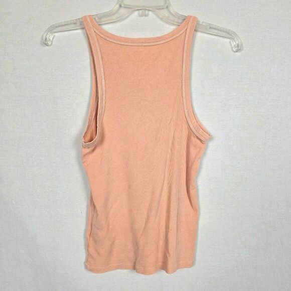 American Eagle M Nude Ribbed Scoop Neck Tank Top - Picture 3 of 6